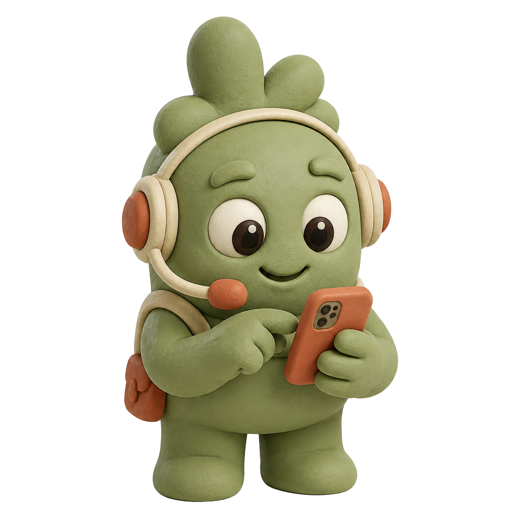 Pubai respondendo Directs com headset e celular